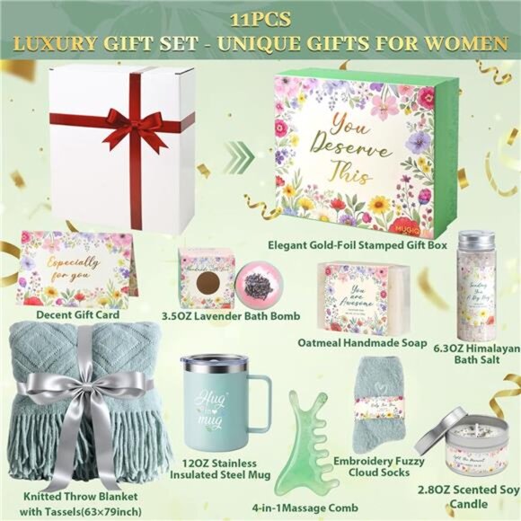 Self Care Gifts for Women Get Well Soon Gift Baskets,Christmas Birthday Gifts - Picture 4 of 7
